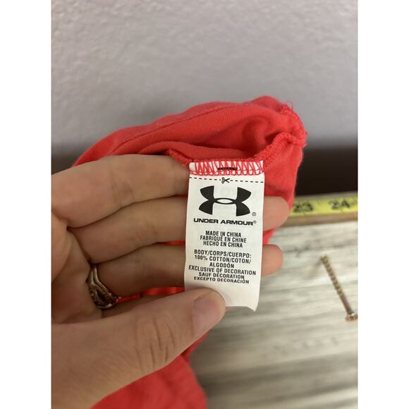 Under Armour Womens Hunting Shirt Size Medium Womens Pink Casual Short Sleeve - Picture 10 of 13